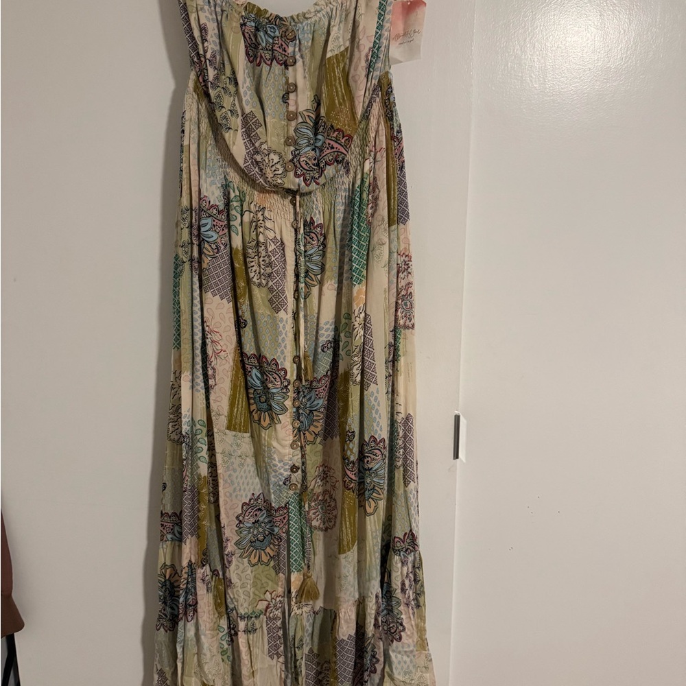 ARULA Floral Patchwork Maxi Dress - Multicolor